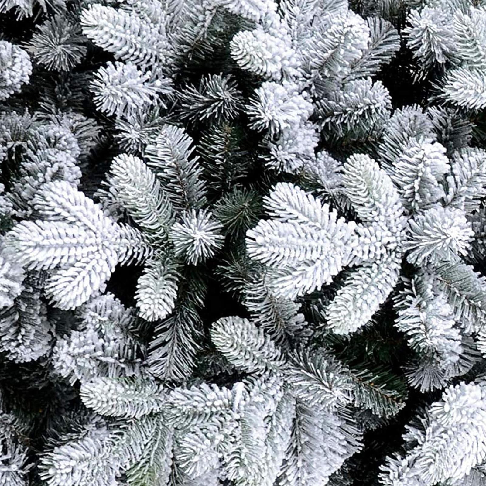 Albero di natale innevato "Cervino" in PVC e PE Effetto Real Touch + Floccatura - 2