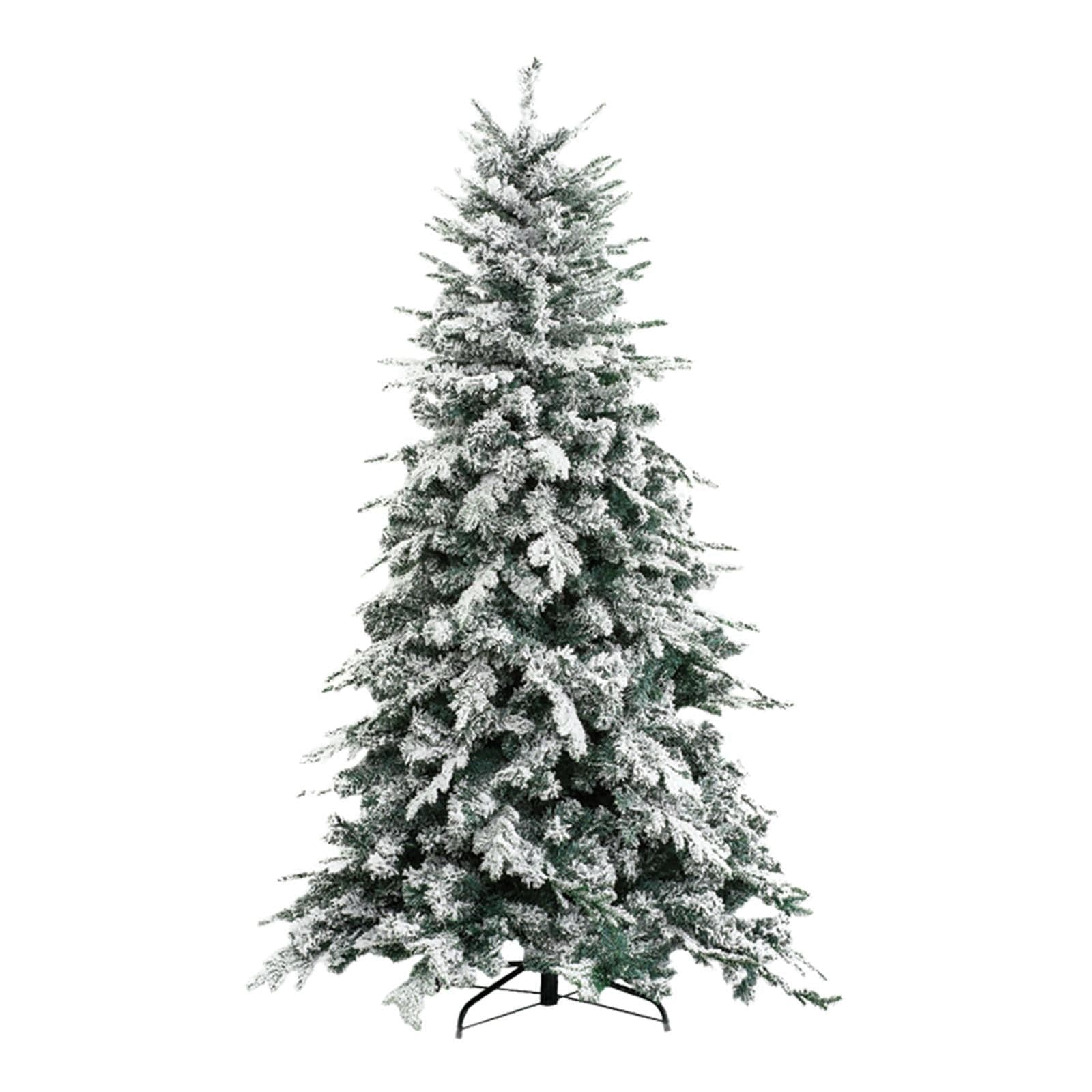 Albero di natale innevato "Alaska" in PE Effetto Real Touch + Flock - 4