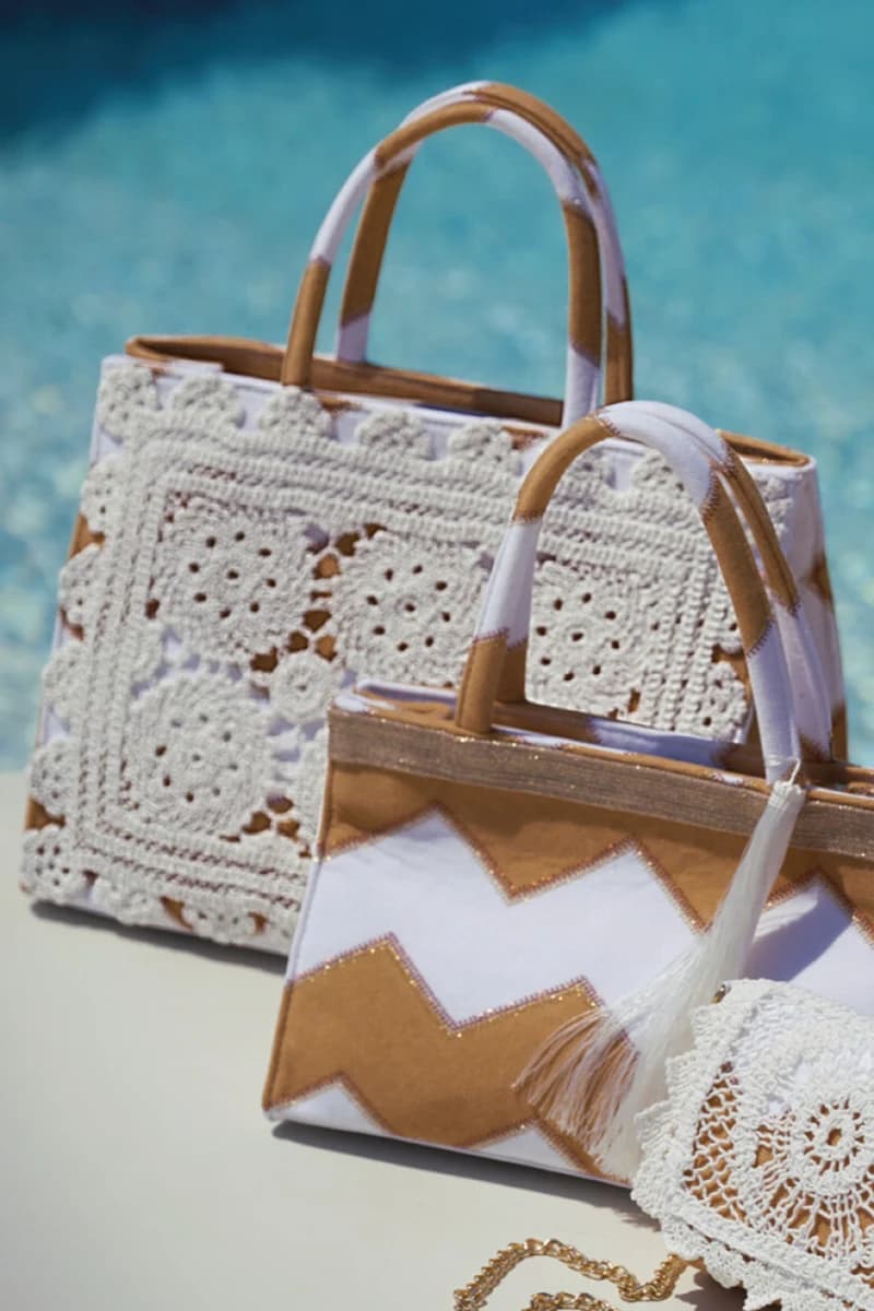 PHO Firenze | Borsa tote zig zag con macramè - 2