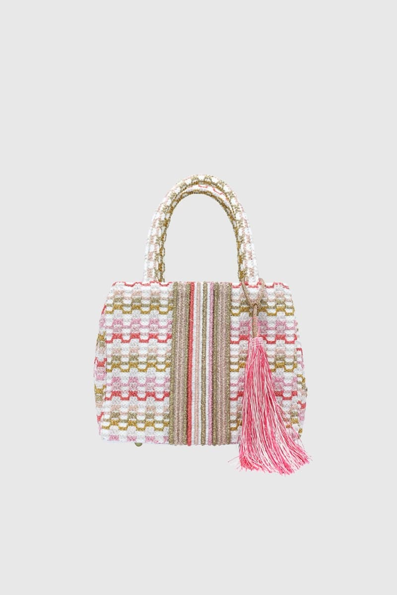 PHO Firenze | Borsa a mano fantasia con dettaglio nappe - 4