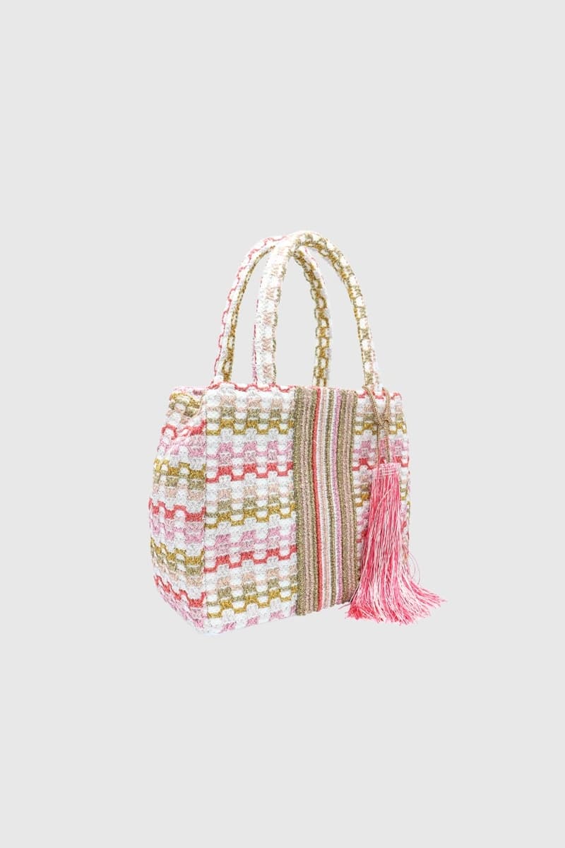 PHO Firenze | Borsa a mano fantasia con dettaglio nappe - 2