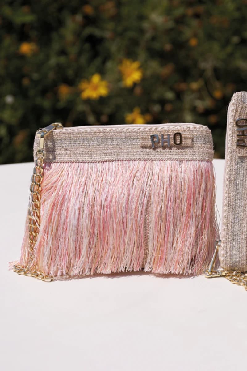PHO Firenze | Pochette a tracolla fantasia con frange - 2