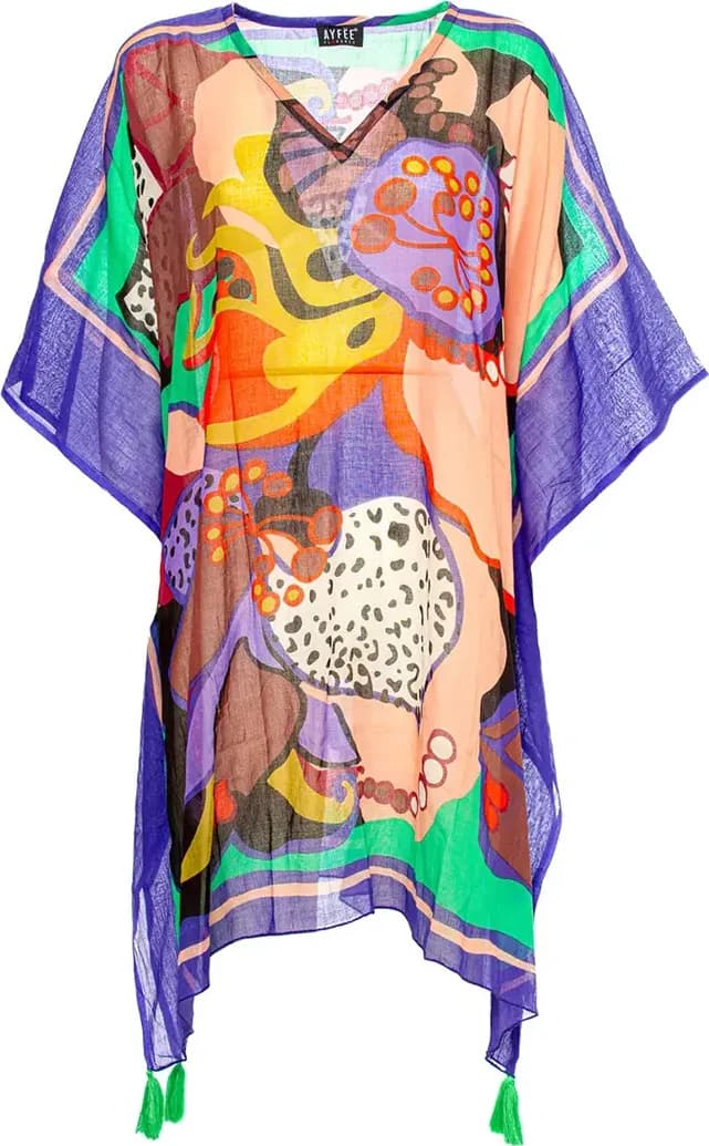 AYFEE | Kimono corto scollo V Abstract Print - 2