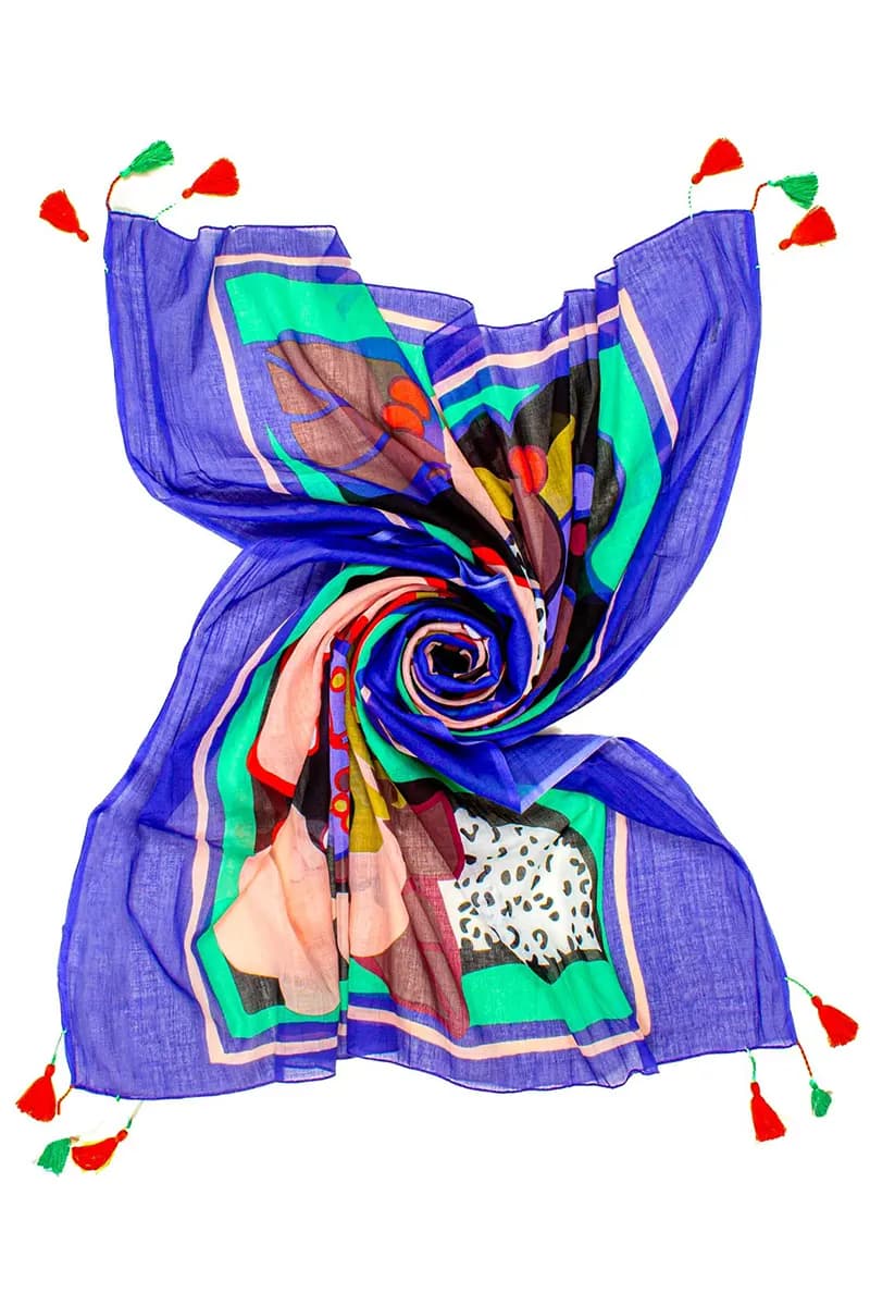 AYFEE | Foulard pareo stampa Abstract Print - 2
