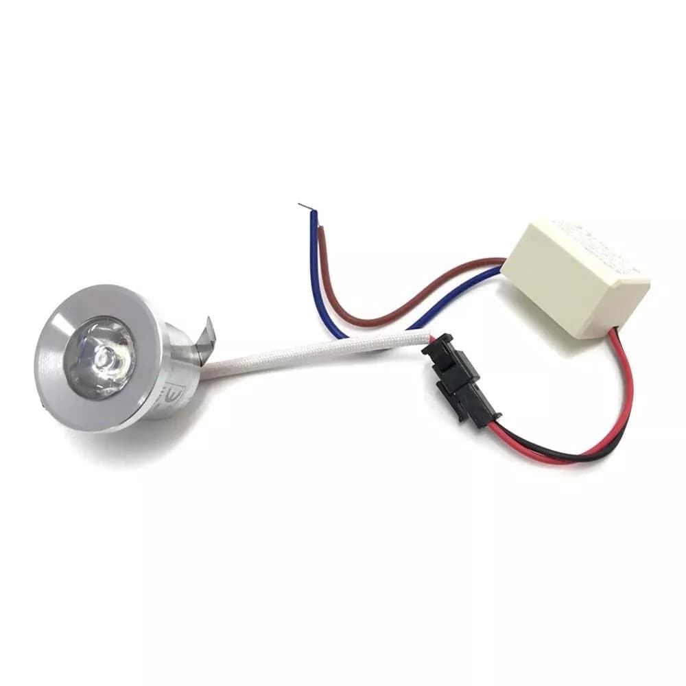 Kit 10 Faretti Luce Naturale Faretto Led A Incasso 1 W Trasformatore Silver P31 - 3