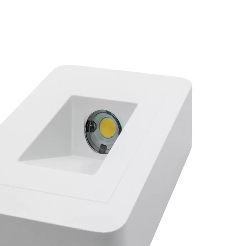 Applique Led Luce Bianca Faretto 12 W Segnapassi A Muro Esterno Bianco Ip65 Es62 - 4