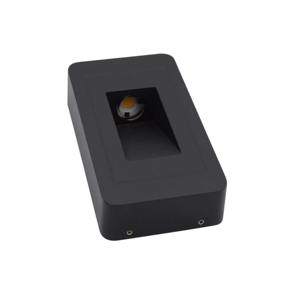 Applique Led Luce Calda Faretto 12 W Segnapassi Da Muro Esterno Nero Ip65 Es62 - 3