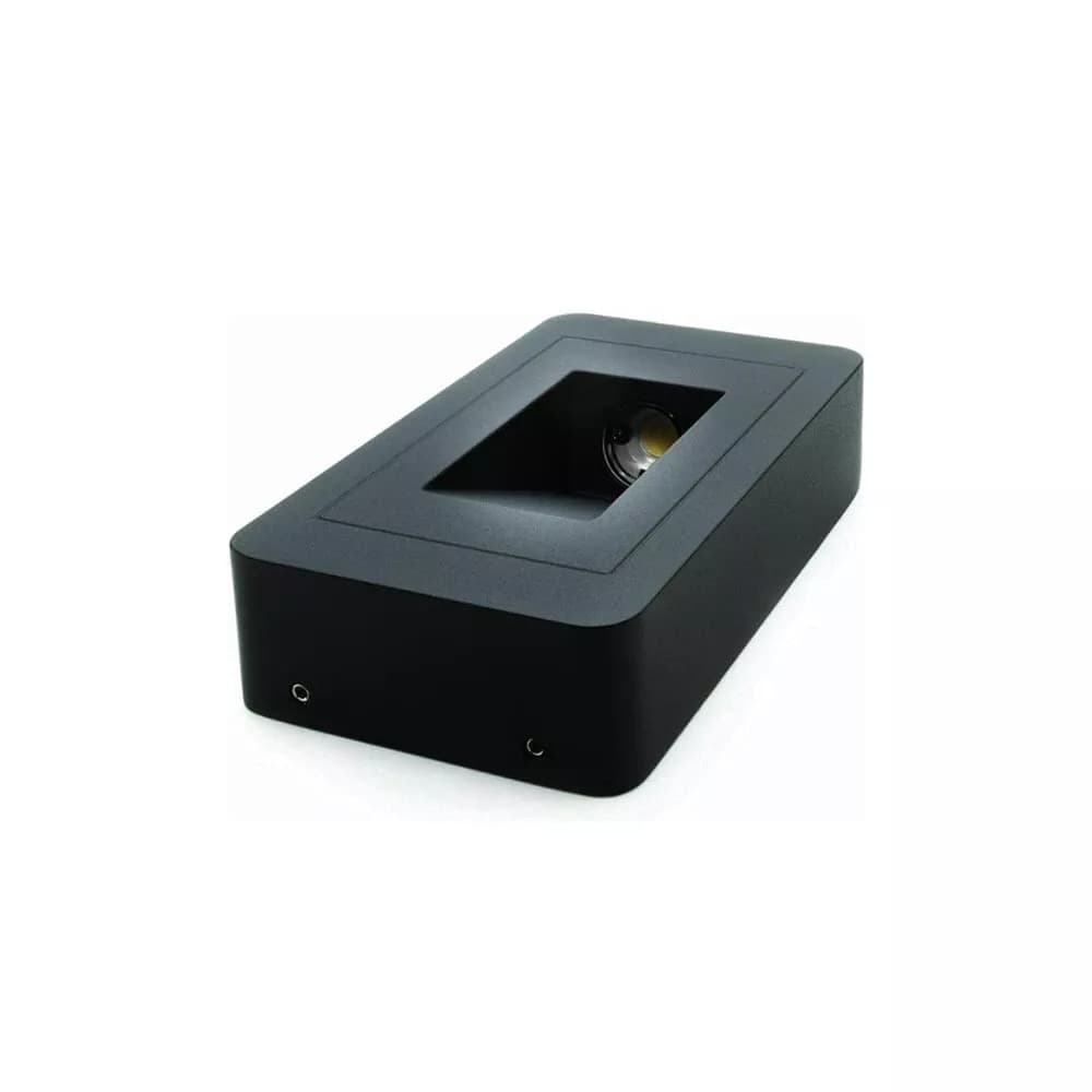 Applique Led Luce Calda Faretto 12 W Segnapassi Da Muro Esterno Nero Ip65 Es62 - 4