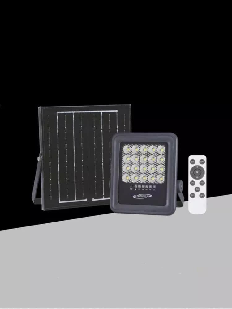 Faro Led Con Pannello Solare 50 W Luce Naturale 4000k Telecomando - 5