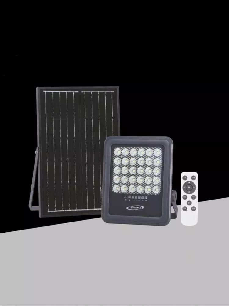 Faro Led Con Pannello Solare 100 Watt Luce Naturale 4000k Telecomando - 5