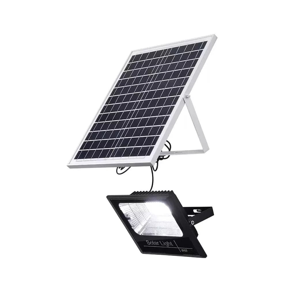 Kit Faro Led Pannello Solare Faretto Crepuscolare 60 W Luce Bianca Telecomando - 3