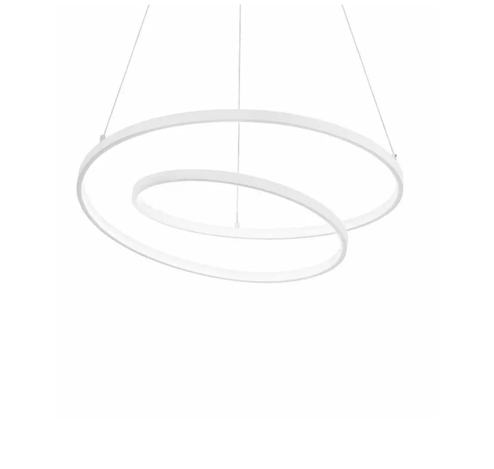 Lampadario Led A Sospensione Anelli Incrociati 38 W Luce Bianca Calda Naturale - 4