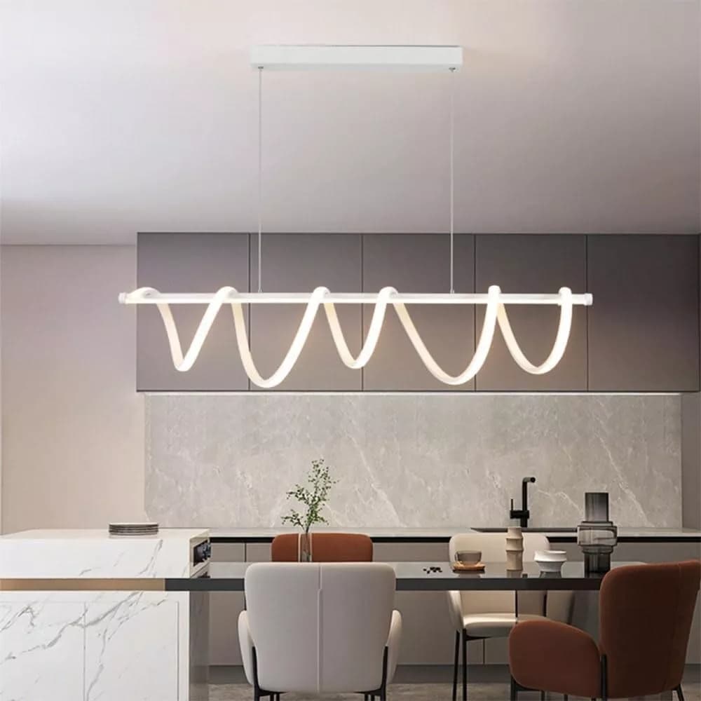 Lampadario Led 3 Tonalita Luce Bianca Calda Naturale 60 Watt Stile Moderno - 5