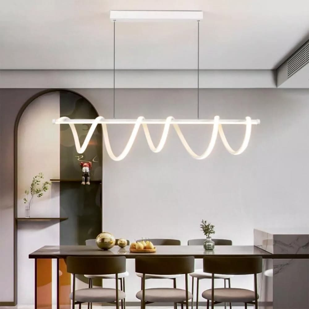 Lampadario Led 3 Tonalita Luce Bianca Calda Naturale 60 Watt Stile Moderno - 2