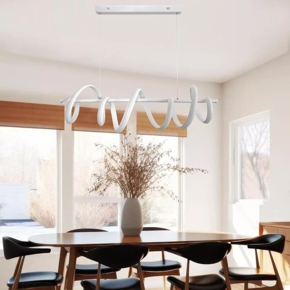 Lampadario Led 3 Tonalita Luce Bianca Calda Naturale 60 Watt Stile Moderno - 3