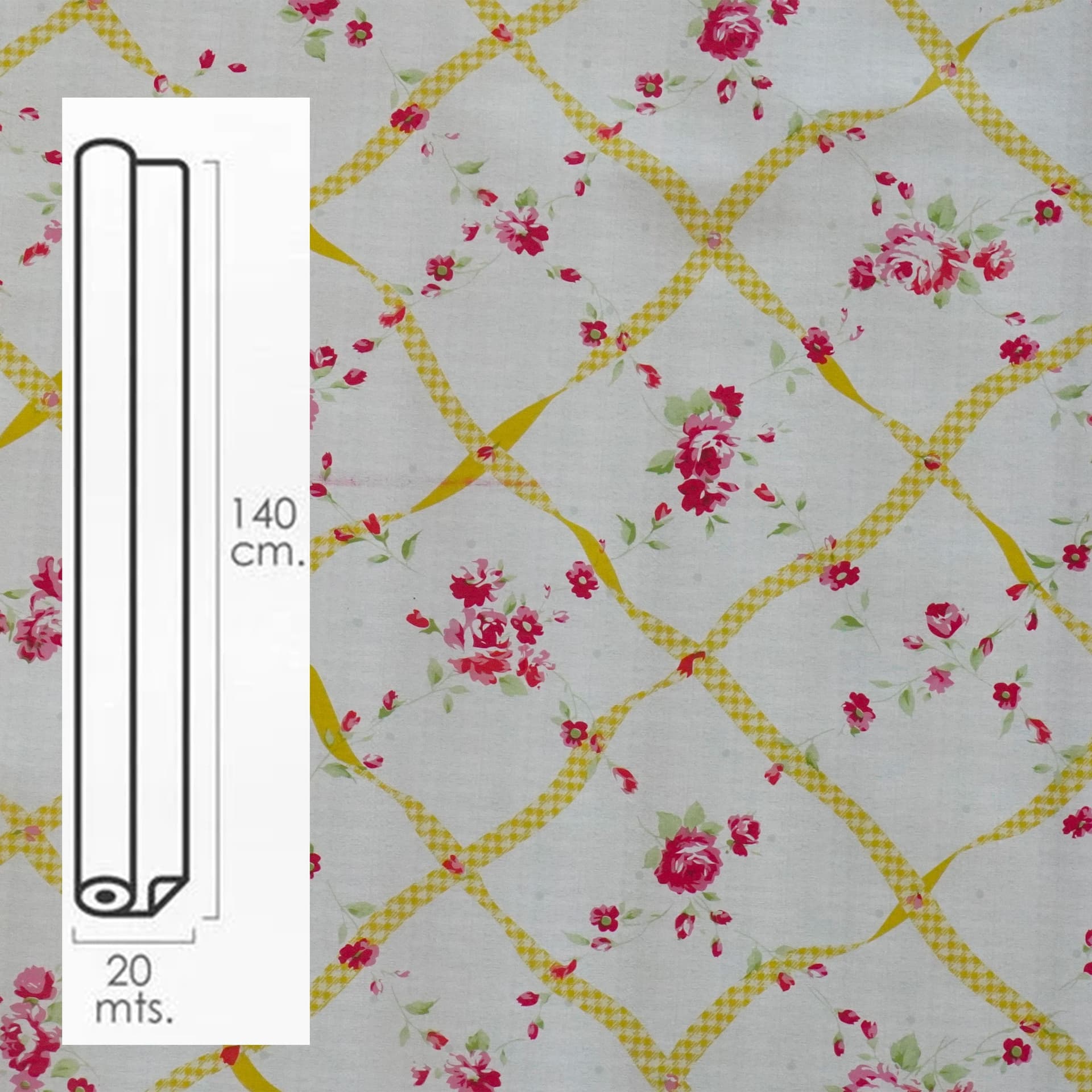 ***MEGA STOCK*** Rotolo da 20 metri (H140cm) di Tovaglia PVC telata cerata Per Casa, Sagre, Pizzerie - 2