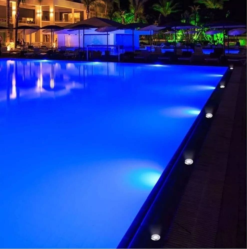 Faretto Segnapassi Calpestabile 12 V 1 W Led Luce Blu Esterno Giardino Ip68 Es41 - 2