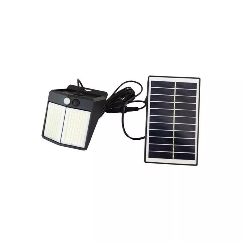 Faretto Con Pannello Solare Sensore Movimento Applique Luce Bianca 6500k Ip65 - 5