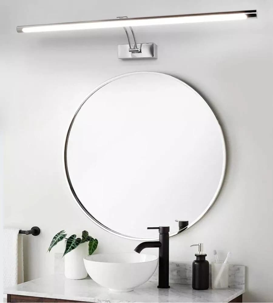 Lampada Led Da Specchio 3 Tonalit� Luce Bianca Calda Naturale 15 W Acciaio F21