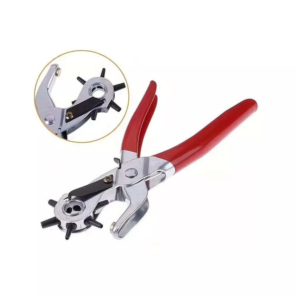 Pinza Fustellatrice Foratrice Per Cintura Scarpe Cuoio Bucare Forare Fare Buchi - 5