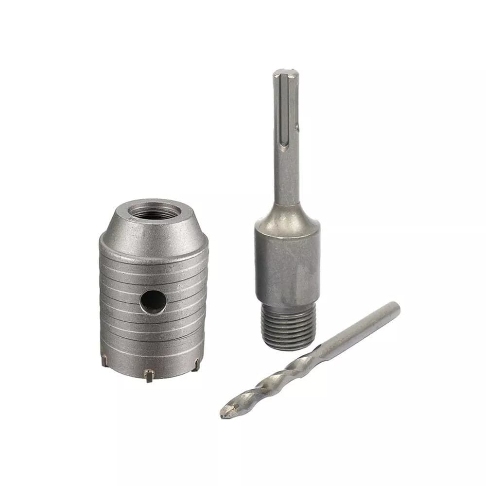 Fresa Tazza Carotatrice 50 Mm Asta Prolunga 9 Cm Per Trapano Attacco Sds Plus - 2