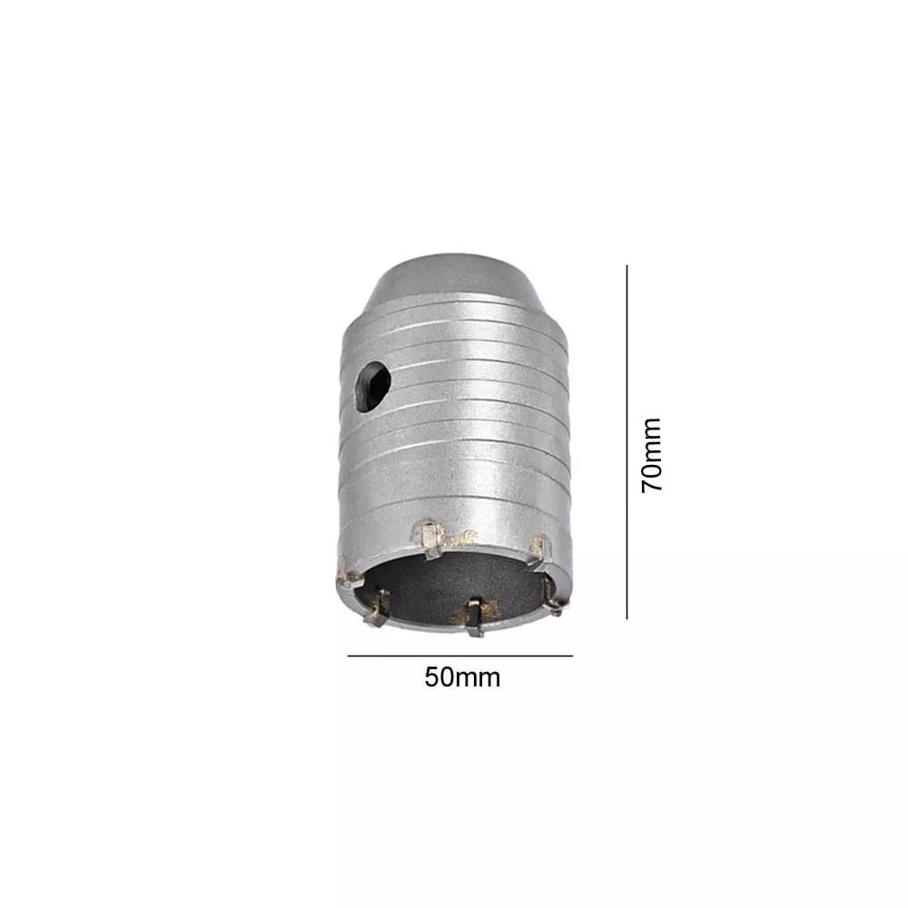 Fresa Tazza Carotatrice 50 Mm Asta Prolunga 9 Cm Per Trapano Attacco Sds Plus - 4