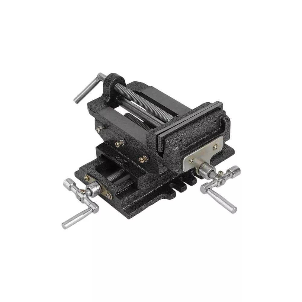 Morsa Croce 100 Mm 4" Regolabile Ganasce Per Trapano A Colonna Da Banco - 5