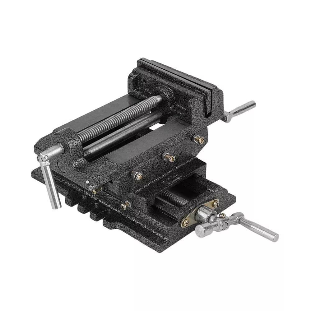 Morsa Croce 100 Mm 4" Regolabile Ganasce Per Trapano A Colonna Da Banco - 2