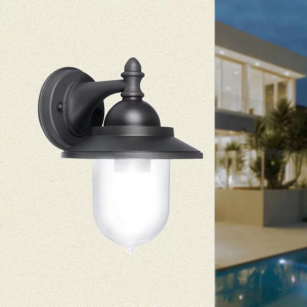 Lanterna A Parete Giardino Lampada Da Muro Porta Lampadina E27 B247g - 5