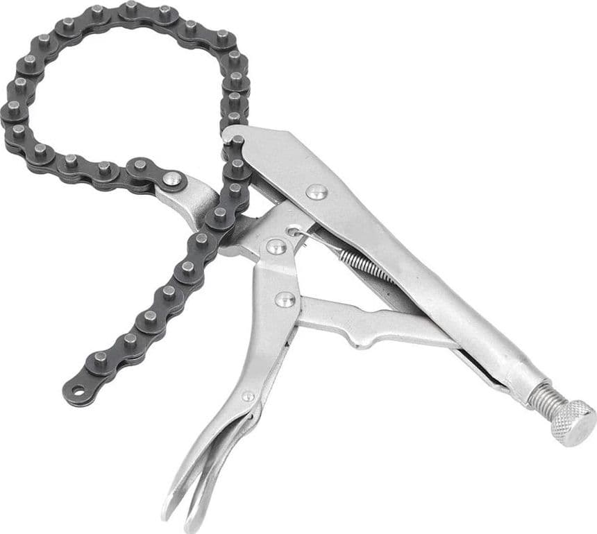 Pinza Con Catena Autobloccante Chiave Inglese Per Tubi Filtro Olio - 2