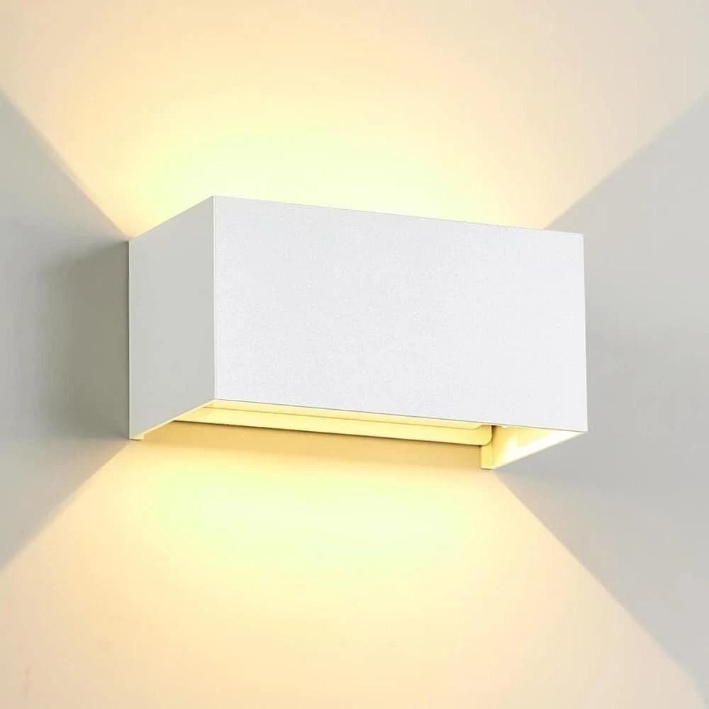 Applique Led Luce Calda Lampada Da Parete Doppia Emissione Faretto 24 W Bianco - 2