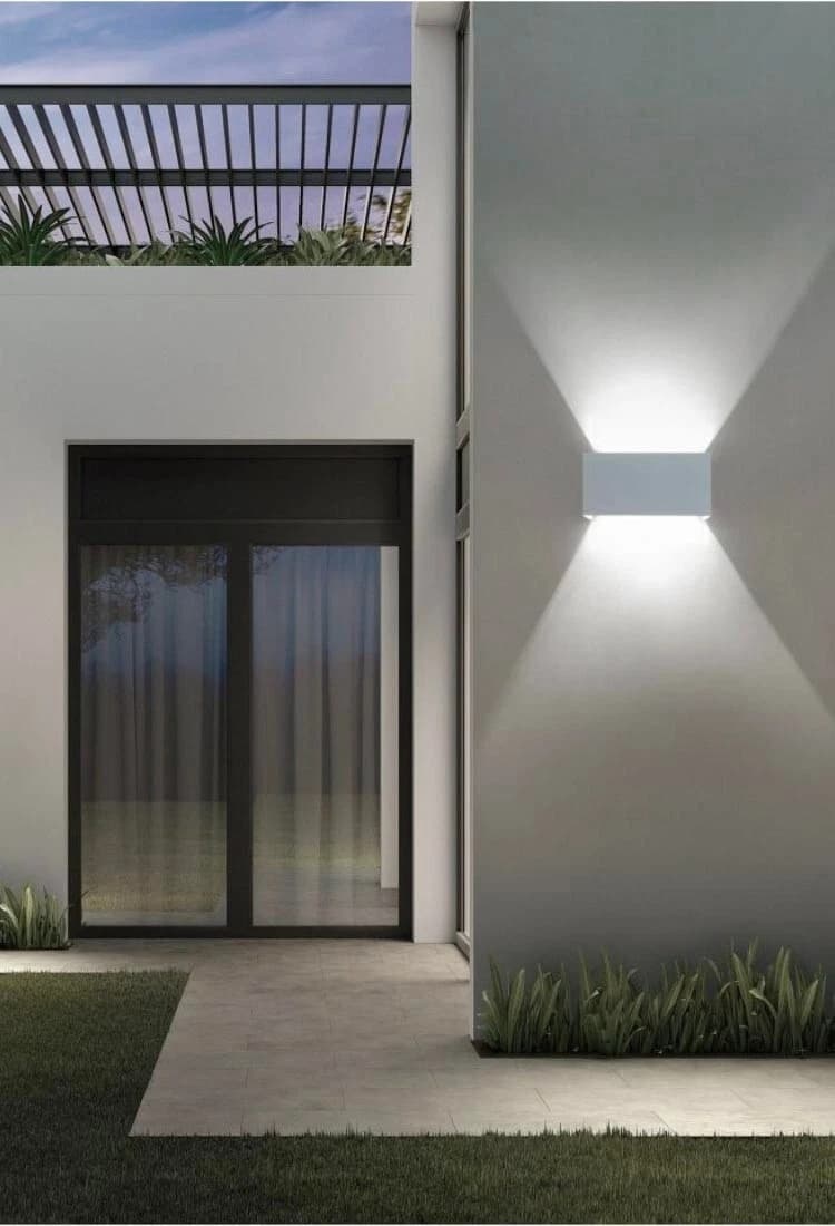 Applique Led Luce Bianca Lampada Da Parete Doppia Emissione Faretto 24 W Bianco - 5