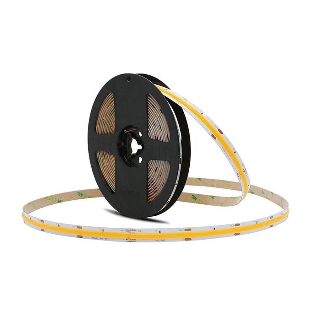 Striscia Led Cob Luce Calda Bobina 50 Metri 24 V Smd 500 Watt 3000k 8 Mm - 3