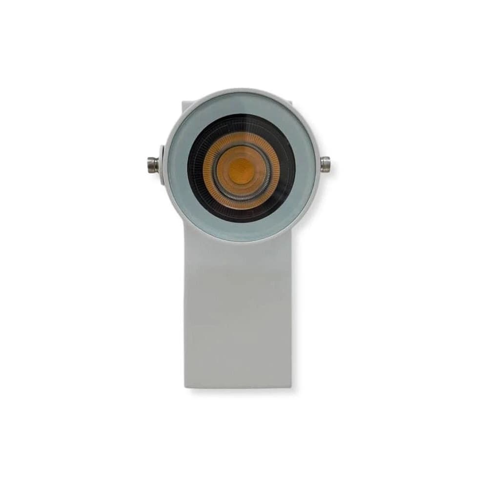 Applique A Parete Faretto Orientabile Attacco Gu10 Lampada X Muro Esterno Bianco - 4