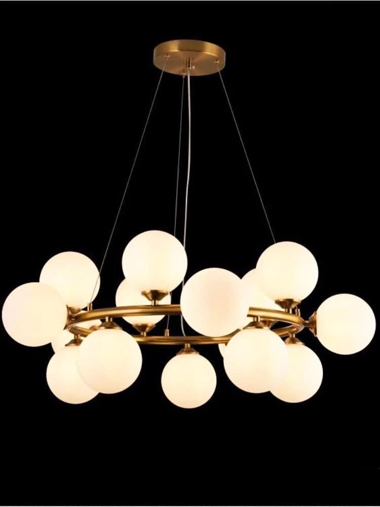 Kovalmax  Lampadario Moderno Bronzo 15 Sfere Pvc Infrangibile Design Soggiorno G9 - 5