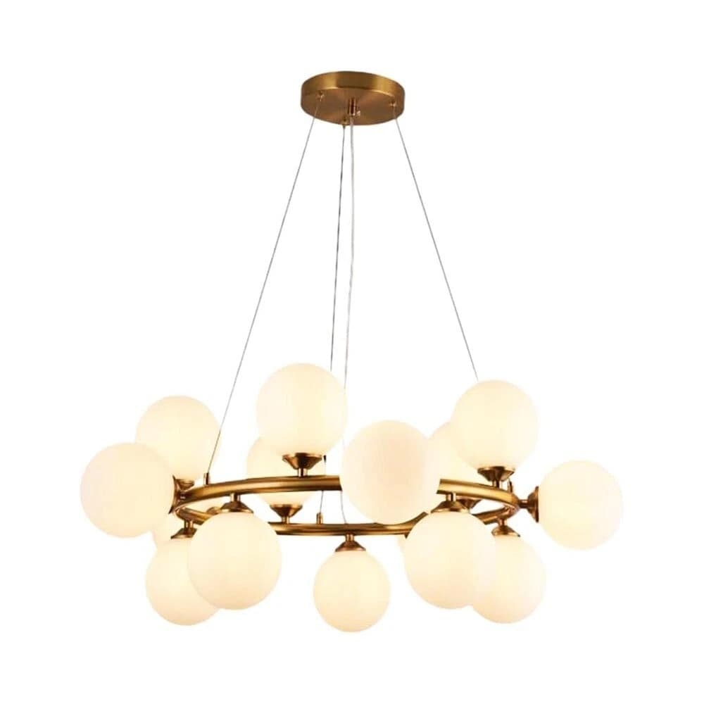 Kovalmax  Lampadario Moderno Bronzo 15 Sfere Pvc Infrangibile Design Soggiorno G9 - 2