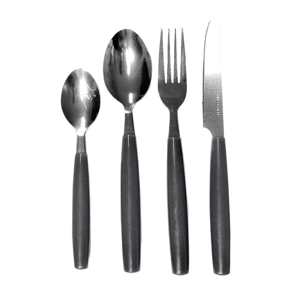 Set 24 Posate In Acciaio Inox Servizio Da Tavola Per 6 Persone Grigio - 3