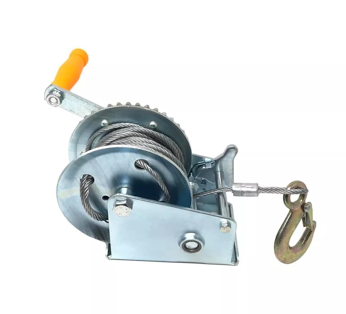 Paranco Montacarichi Verricello Gancio Manuale Argano 2000 Lb Cavo Acciaio 6 Mt - 5