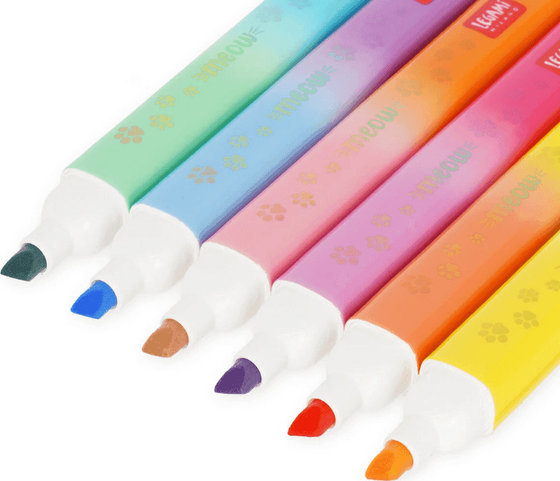 Legami - Set di 6 Evidenziatori Doppia Punta - Meow (MHL0002) - 3
