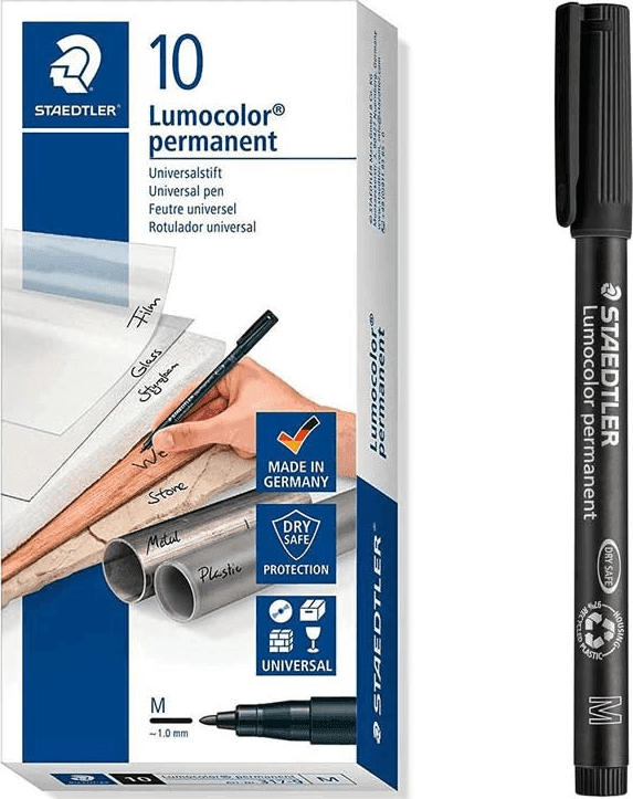 Staedtler - Pennarelli Lumocolor punta media M - Nero (317/9 ) Conf. 10 pz