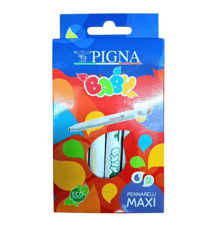 Pigna - Box Offerta Limitata Pennarelli Maxi baby conf.12+6 e Pennarelli Junior 24 Large e 24 Slim + 1 Compasso colore casuale. - 5