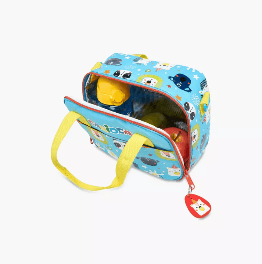 Carioca - Borsa termica Porta Merenda Animal Boy Blu con stampa animalier e chiusura a zip - 7