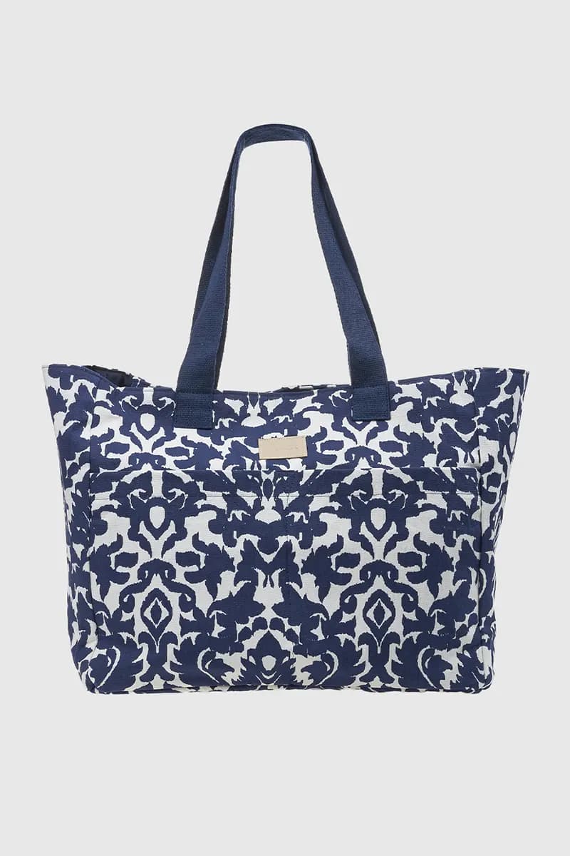 VERDE FASHION | Borsa mare in cotone fantasia cachemire - 5