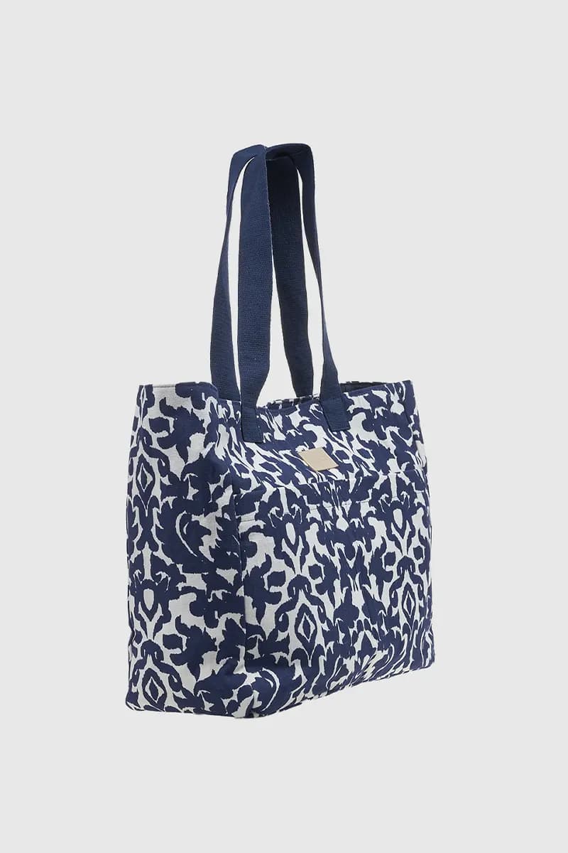 VERDE FASHION | Borsa mare in cotone fantasia cachemire - 3