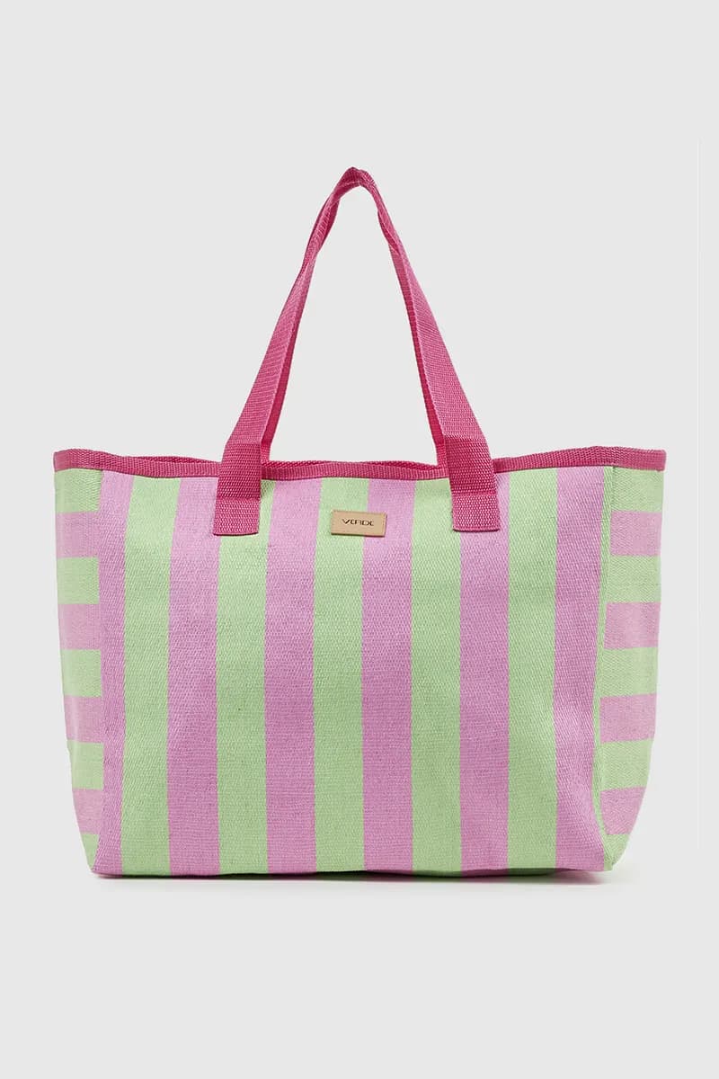 VERDE FASHION | Borsa mare in paglia a righe - 13