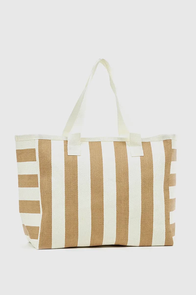 VERDE FASHION | Borsa mare in paglia a righe - 2