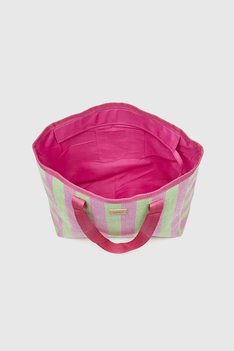 VERDE FASHION | Borsa mare in paglia a righe - 11