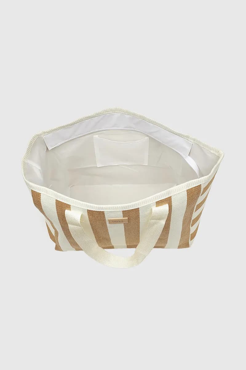 VERDE FASHION | Borsa mare in paglia a righe - 3