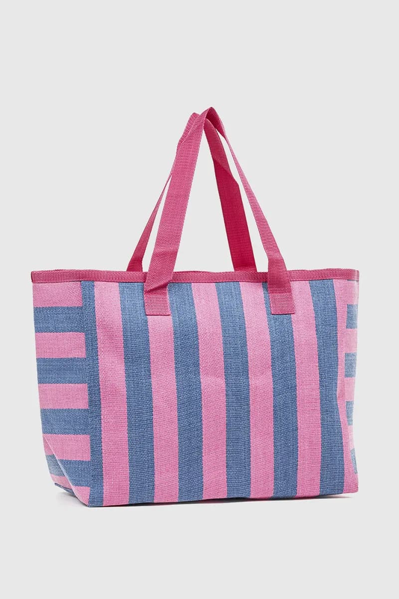 VERDE FASHION | Borsa mare in paglia a righe - 5