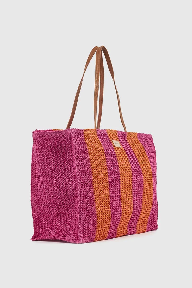 VERDE FASHION | Borsa mare in paglia a righe - 11